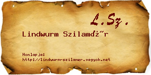 Lindwurm Szilamér névjegykártya